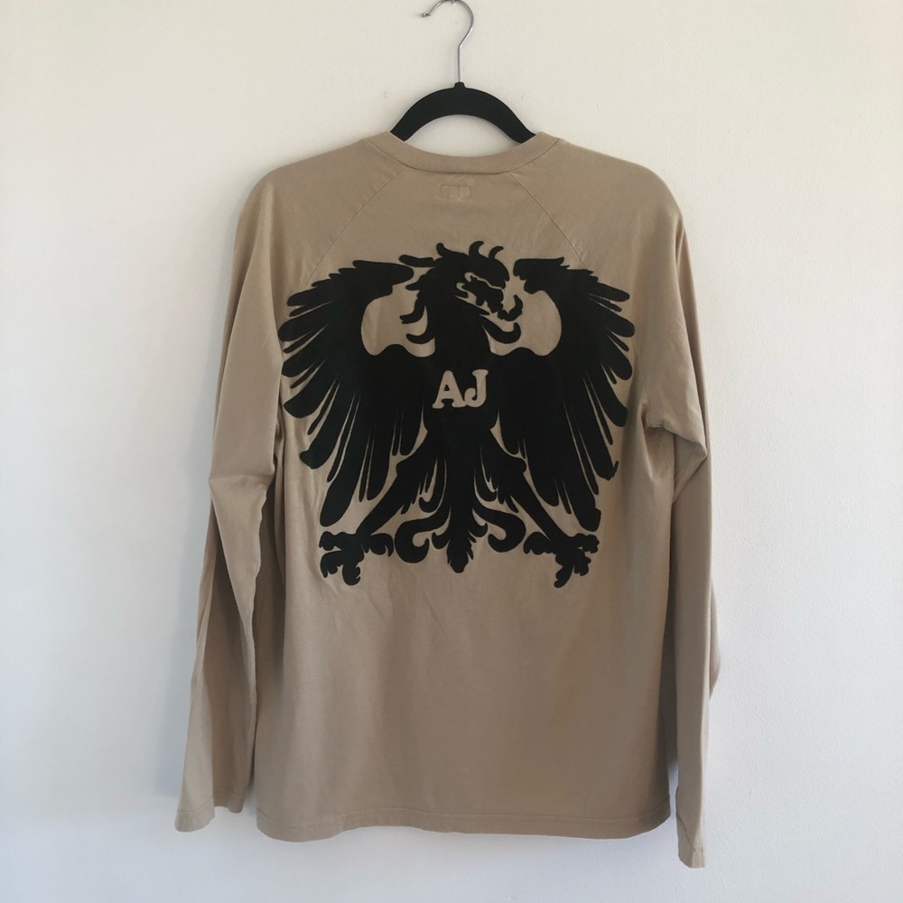 Armani Jeans Long Sleeved Tee with Velvet Logo